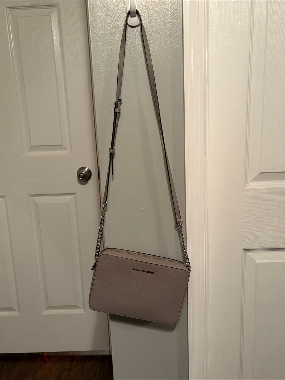 Michael Kors Taupe Gray Crossbody Bag